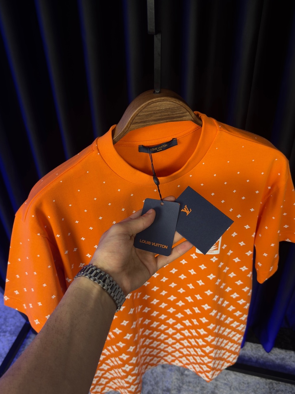 Louis Vuitton Orange Monogram Dot Gradient Short-Sleeve Tee
